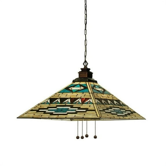 17 Inch sq valencia mission Pendant