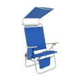 thumbnail image 1 of 17 Inches High Off Ground 4 Reclining Position Tall Beach Chair with Canopy Shade, 1 of 9