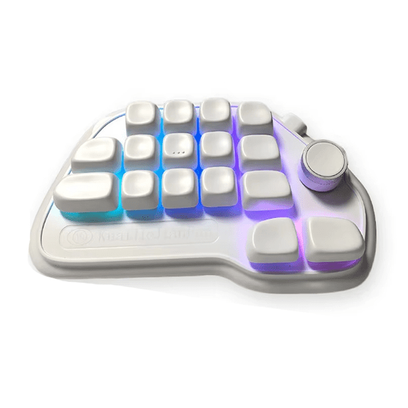 17-Key Customized Keyboard, TYPE-C Port Wired Connection, Can Be Customized Keys, in Line with A Variety of Scenarios,1 x wired keyboard 1 x Data Cable,White