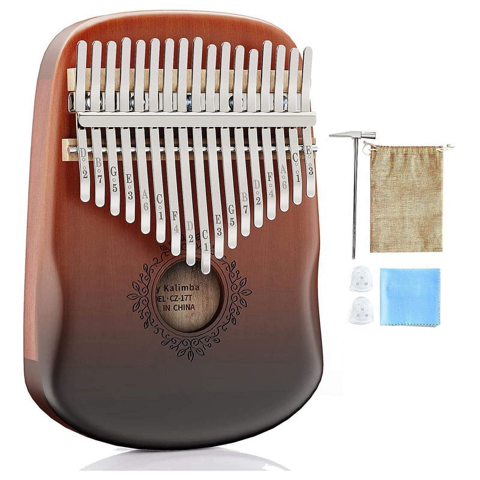 17 Key Kalimba Thumb Piano, Portable Finger Piano Kalimba Musical ...