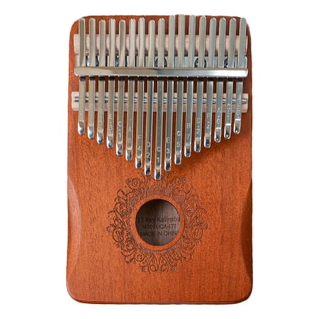 17 Key Wooden Thumb Piano Kalimba, Portable Mbira Musical Instrument for Beginners, Easy to Learn Finger Piano with Clear Melodious Tone for Music Lovers