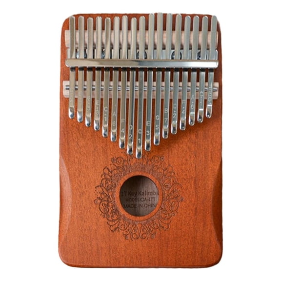 17 Key Wooden Thumb Piano Kalimba, Portable Mbira Musical Instrument for Beginners, Easy to Learn Finger Piano with Clear Melodious Tone for Music Lovers