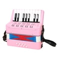 thumbnail image 1 of 17 Keys 8 Bass Piano Accordion Kids Accordion Toy for Beginner Kids Children Pink, 1 of 8