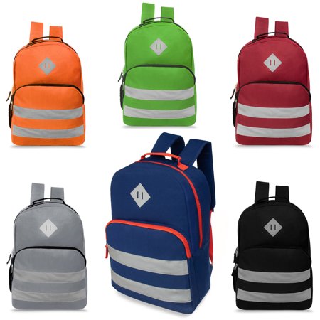 17" Basic Backpack in 12 Colors 2 Tone - Bulk Case of 24 Backpacks