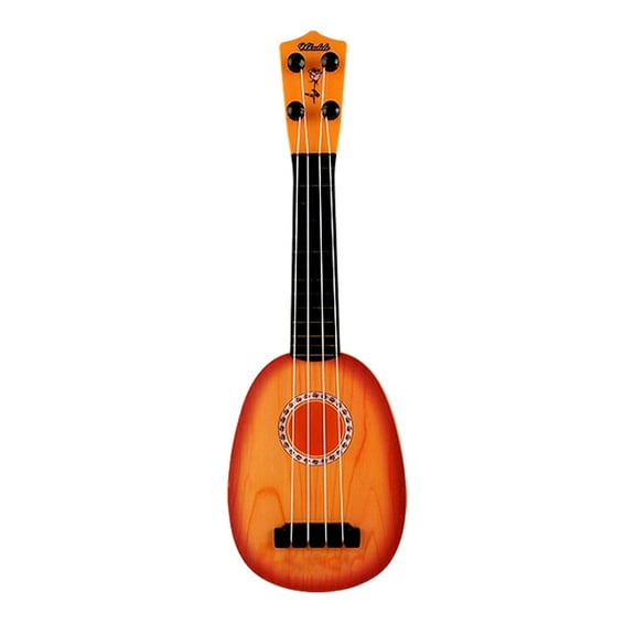 17" Kids Toy Guitar 6 String, Baby Kids for Boys Cute Guitar Rhyme Developmental Musical Instrument Educational Toy Coco Guitar for Toddlers Orange