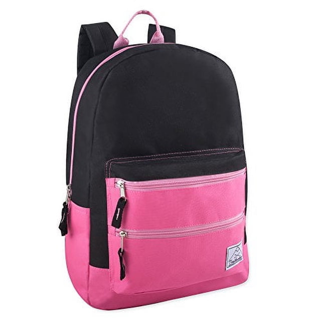 Trail Maker 17”L Dual Zipper Adults Book Bag, Multi Pocket Backpack for ...