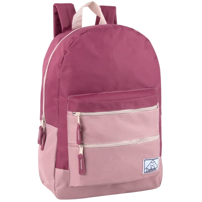 ウィンターウェアピンク バックポケット付き Trail Maker 17”L Multi Pocket Backpack with Dual Zippers, Front