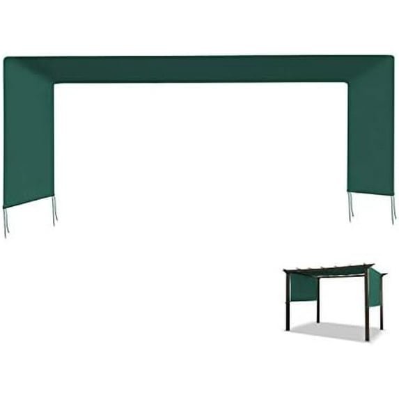 17' L x 6.7' W Universal Replacement Canopy for Pergola Structure Outdoor (Canopy Only) (Green)