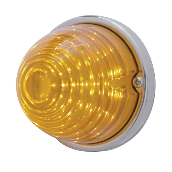 17 LED Beehive Flush Mount Kit With Low Profile Bezel - Amber LED/Amber Lens