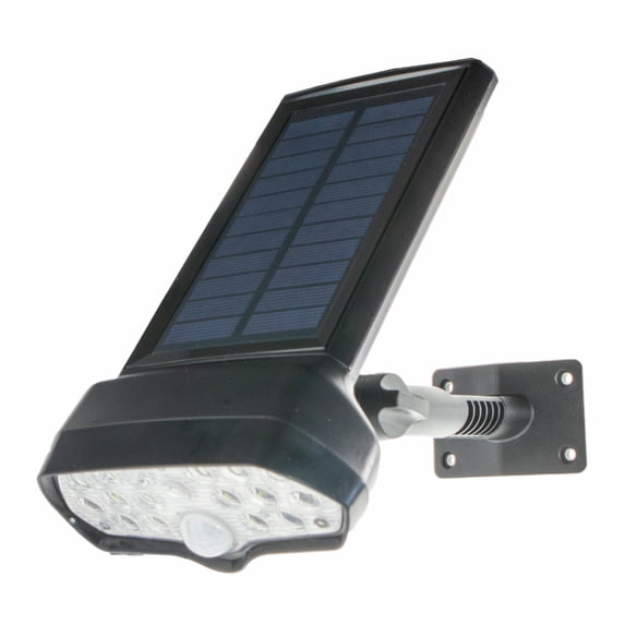 17 LED Solar Powered Motion Security Sensing Spotlight - Always On Soft Floodlight - Outdoor IP66 Waterproof, 360°Rotatable 1400LM Warm Bright White Floodlight