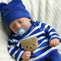 17" Lifelike Reborn Baby Doll with Soft Cloth Body, Realistic Sleeping Newborn with Closed Eyes, Gift for Kids 3  Years Old