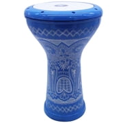 17 Light Blue Wave Zaza Percussion Engraved Egypt Style Darbuka Doumbek