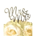 thumbnail image 1 of 17 Main Crystal Rhinestone Cake Topper - Mr & Mrs in Gold, 1 of 2