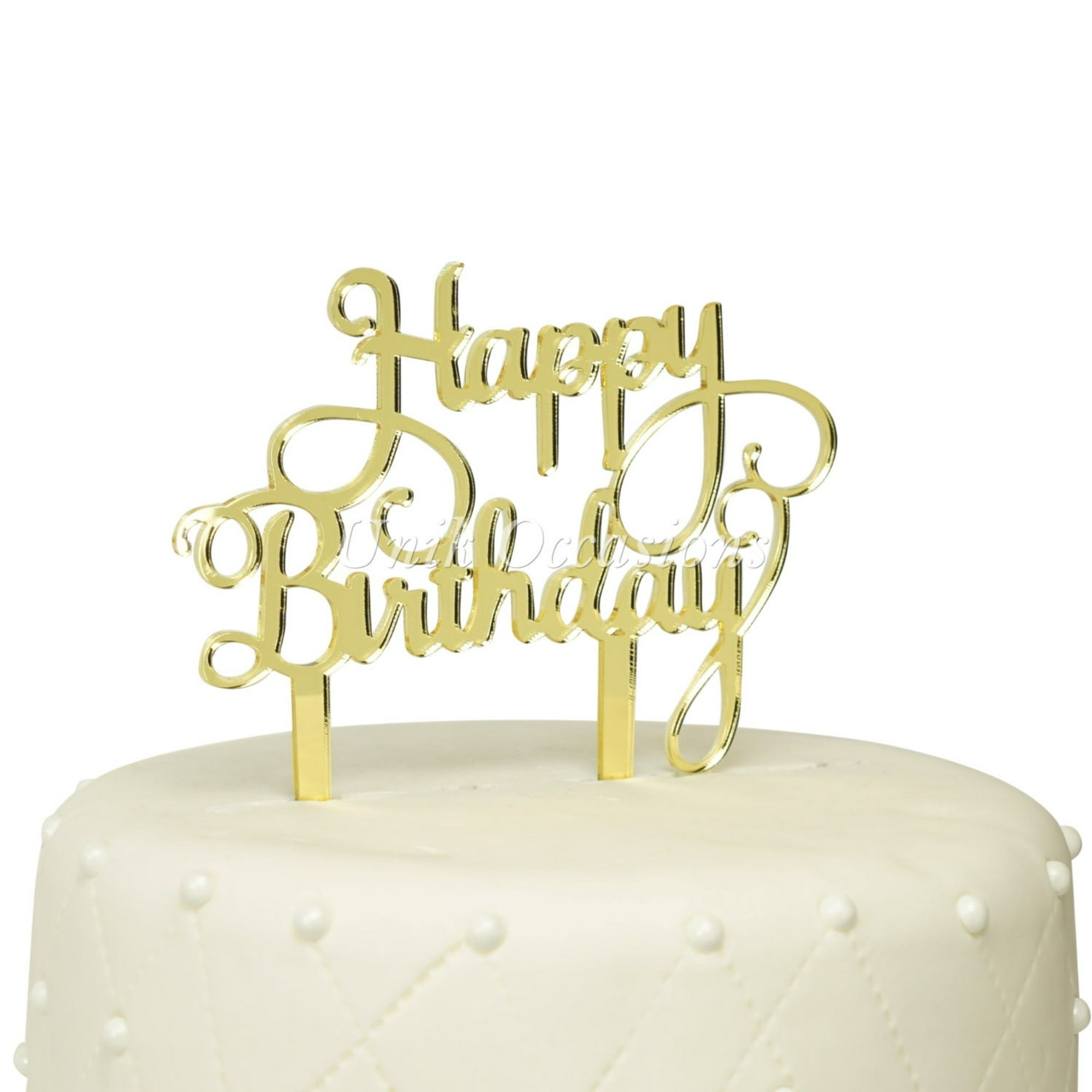 Happy Birthday Cursive Cake