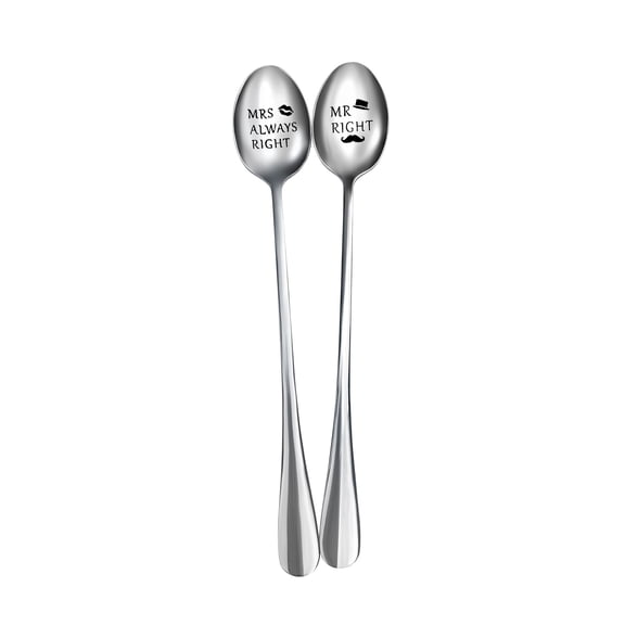 17 Main Mr Right & Mrs Always Right Desert Spoon Set