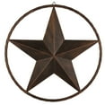 thumbnail image 1 of 17" Metal Barn Star Circle Rustic Style Decorative Vintage Texas Lone Star Dark Brown Western Home Wall DecorWall decor, 3d wall, Home, 1 of 7