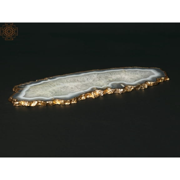 17" Natural Agate Gemstone Platter