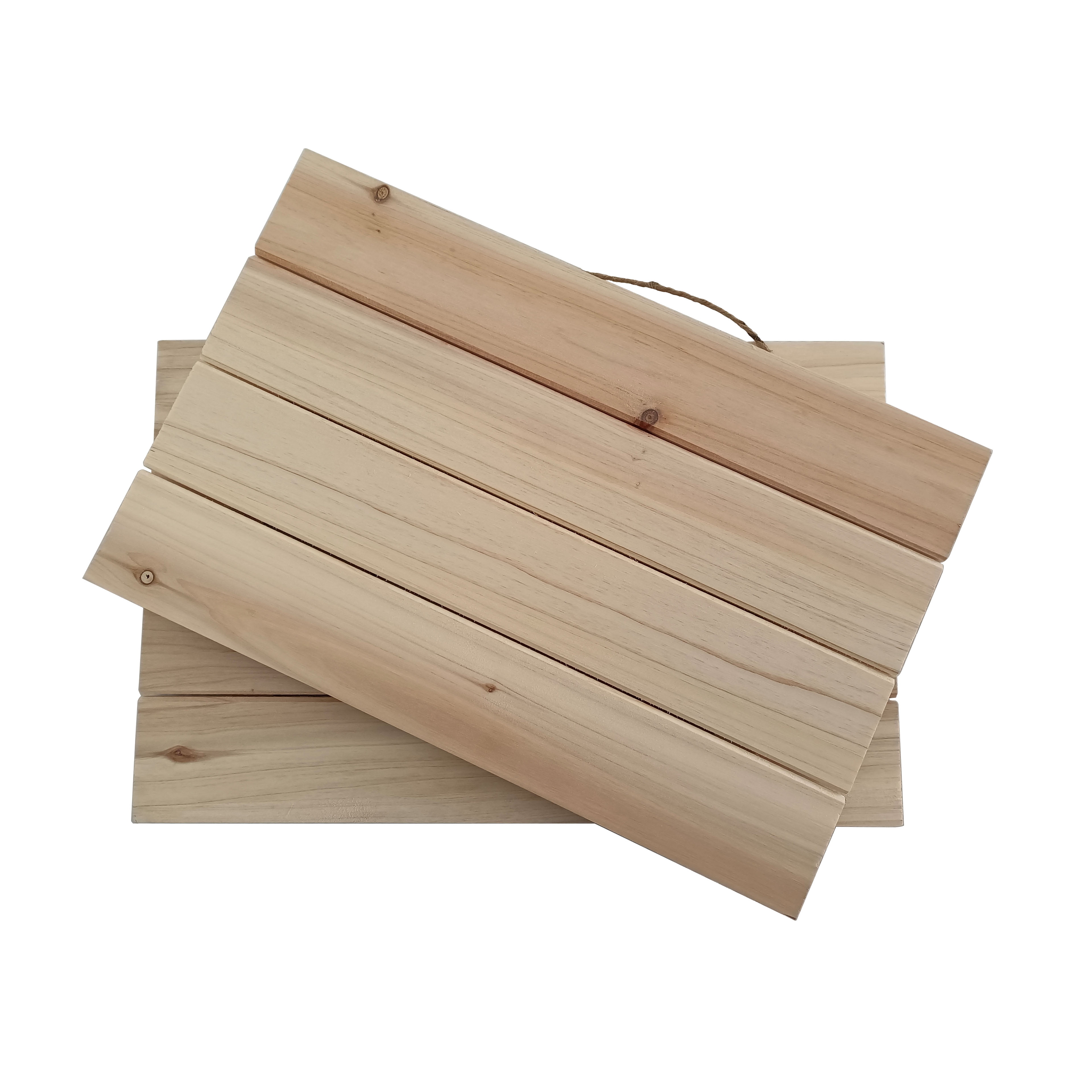 Natural Fir Wood 11" x 17" Decorative Plaque Set