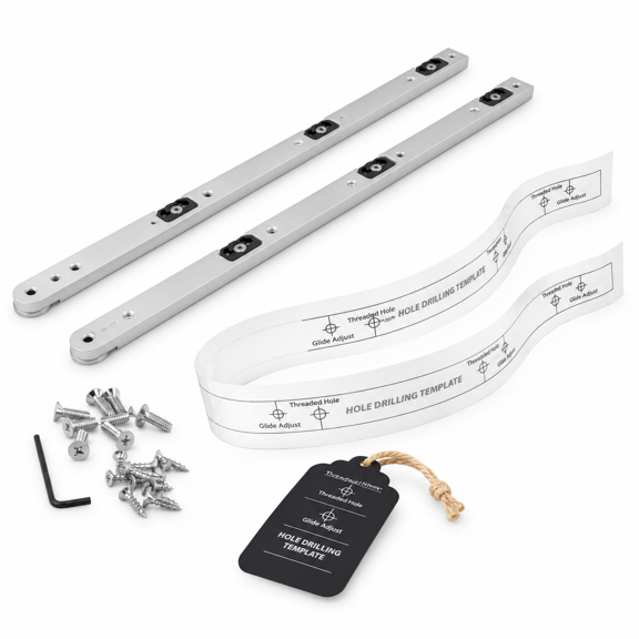 17" Noplay Aluminum Miter Bar With Expandable Glides 2 Pack