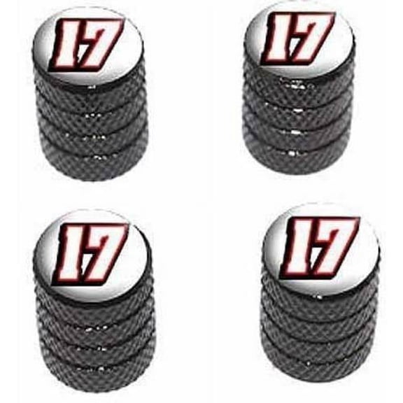 17 Number Seventeen Tire Rim Wheel Aluminum Valve Stem Caps, Multiple Colors