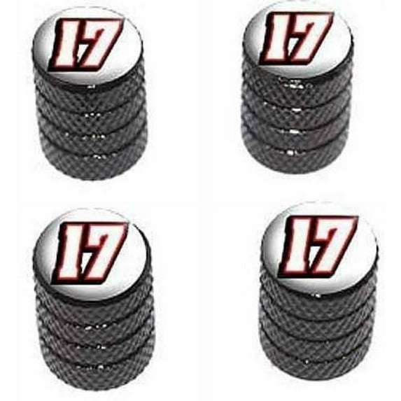 17 Number Seventeen Tire Rim Wheel Aluminum Valve Stem Caps, Multiple Colors