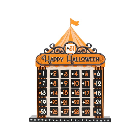 17" Orange & Black Happy Halloween Countdown Calendar by Ashland®