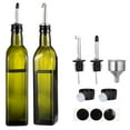 thumbnail image 1 of 17 Oz Glass Olive Oil Dispenser Bottle, Kitchen 500ml Oil & Vinegar Cruet with Pourers & Funnel, 1 of 7
