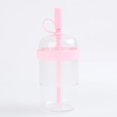 17 Oz Reusable Drink Cup with Straw and Lid, Portable Cold Beverage Cup ...