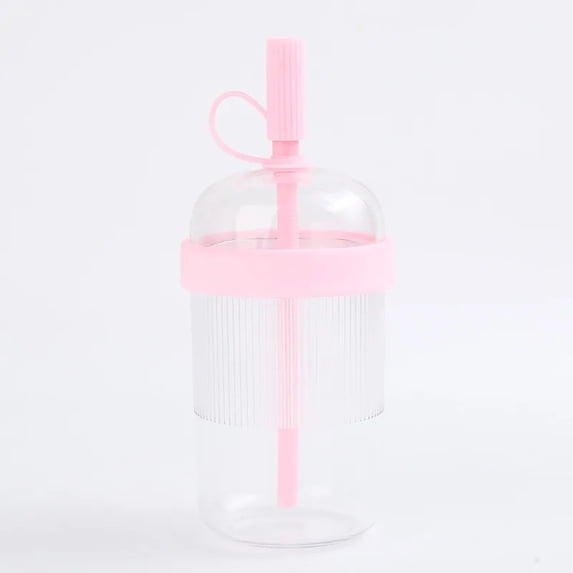 17 Oz Reusable Drink Cup with Straw and Lid, Portable Cold Beverage Cup ...