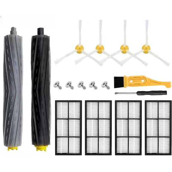 17 PCS Replacement Kit for iRobot Roomba 800 900 Series, 2 Rollers, 4 Filters, Side Brushes