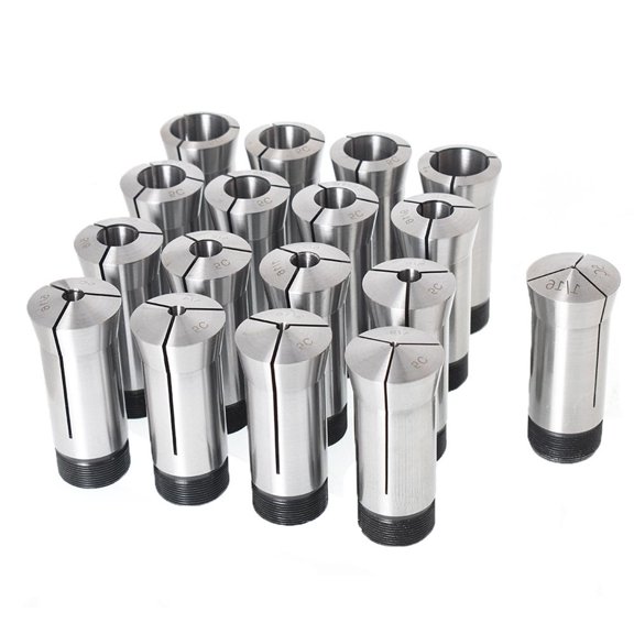 17 Pack 5C Collet Set 1/8-1-1/8 inch By 16Ths