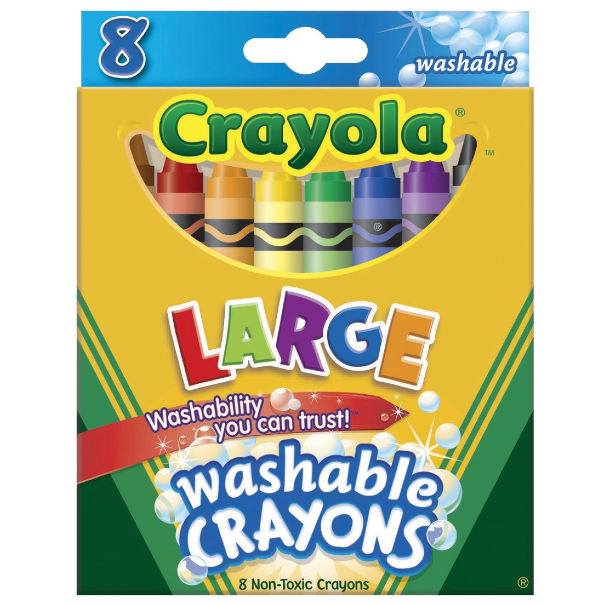 17 Pack CRAYOLA WASHABLE CRAYONS LARGE 8CT