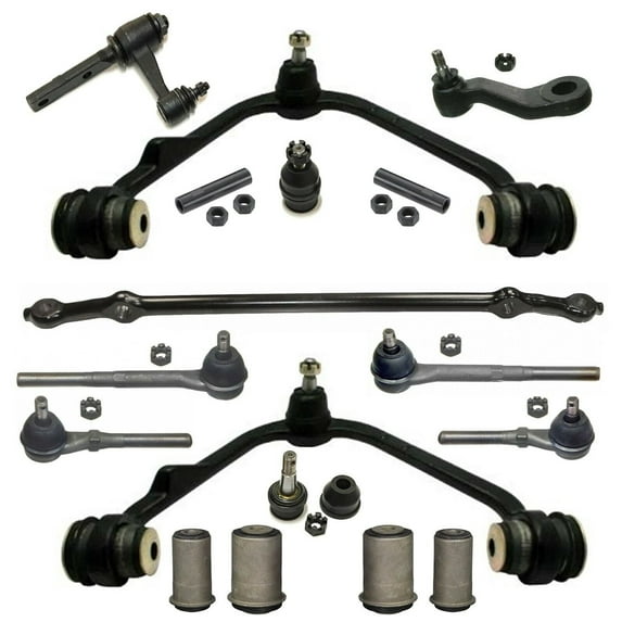 17 Pc Steering & Suspension Kit Control Arms & Ball Joints, Center Link with Pitman & Idler Arms With 3.43" Bolt Pattern, Outer and Inner Tie Rod Ends Fits select: 1997-2003 FORD F150