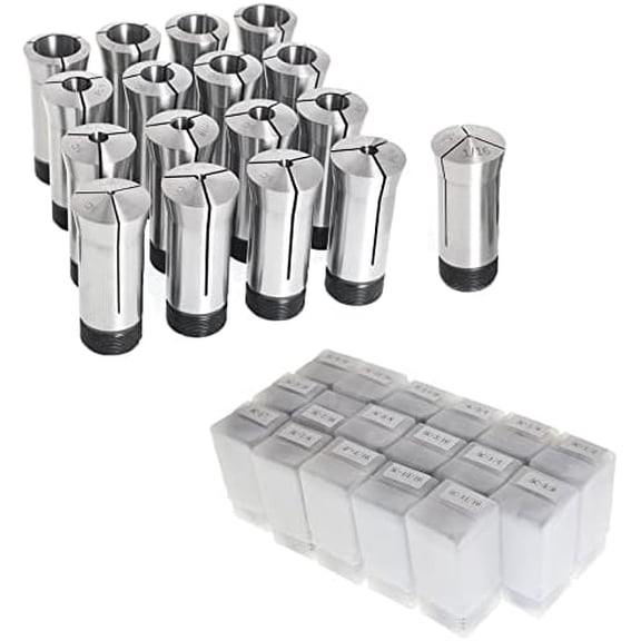 17 Pcs 5C Collet Set, 1/8 Inch-1-1/8 Inch Precision Collet Chuck Holder, for 5C CNC Milling Lathe Tool and Engraving Machin$$Tools & Hardware Other