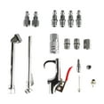 17 Pcs Air Blow Gun Accessory Kit 1/4NPT Coupler Plug Dual Foot Chuck