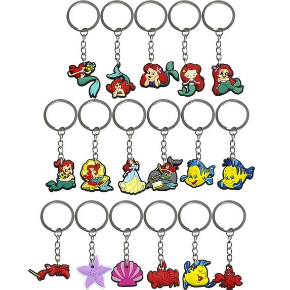 17 Pcs Ariel Keychains, Gifts for Fans Collections Princess