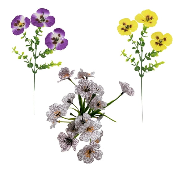 17 Pcs Artificial Flowers, Mixed Bouquet for Home Decor Spring Table Centerpiece, Realistic Silk Flowers for Valentine's Day and Mother's Day Gift, Home Wedding Party Supplies, 10.63 Inch