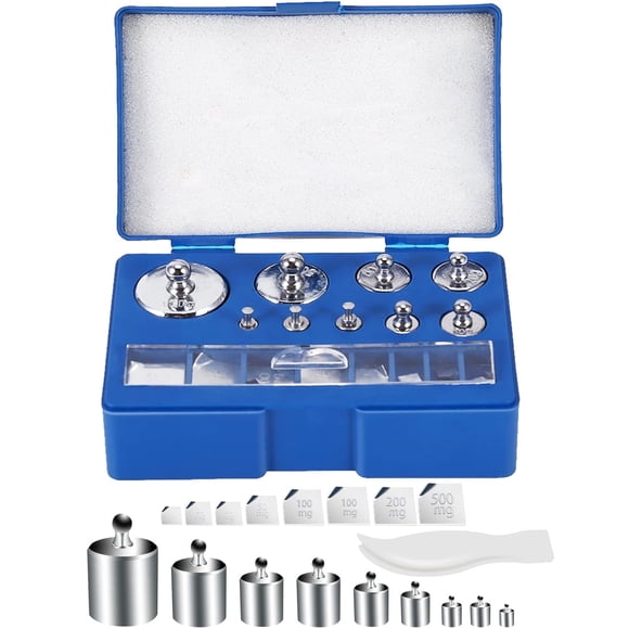17 Pcs Calibration Weights Set, 200 Grams Weights Calibration, Precision Stainless Steel Calibration Weight Kit, Scale Calibration Weight Kit for Digital Balance Scale, Jewellery Scale