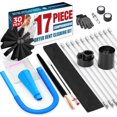 BoxLegend 17 Pcs Dryer Vent Cleaning Kit Omnidirectional Include 30 Feet Dryer Vent Tools