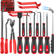 17 Pcs Hook and Pick Set Auto Trim Removal Tool Kit,Clip Plier Remover Tool Gasket Scraper Telescoping Magnetic Pickup Tool for Automotive Repair and Car Body Door Panel Fastener Removal