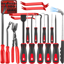 17 Pcs Hook and Pick Set Auto Trim Removal Tool Kit,Clip Plier Remover Tool Gasket Scraper Telescoping Magnetic Pickup Tool for Automotive Repair and Car Body Door Panel Fastener Removal