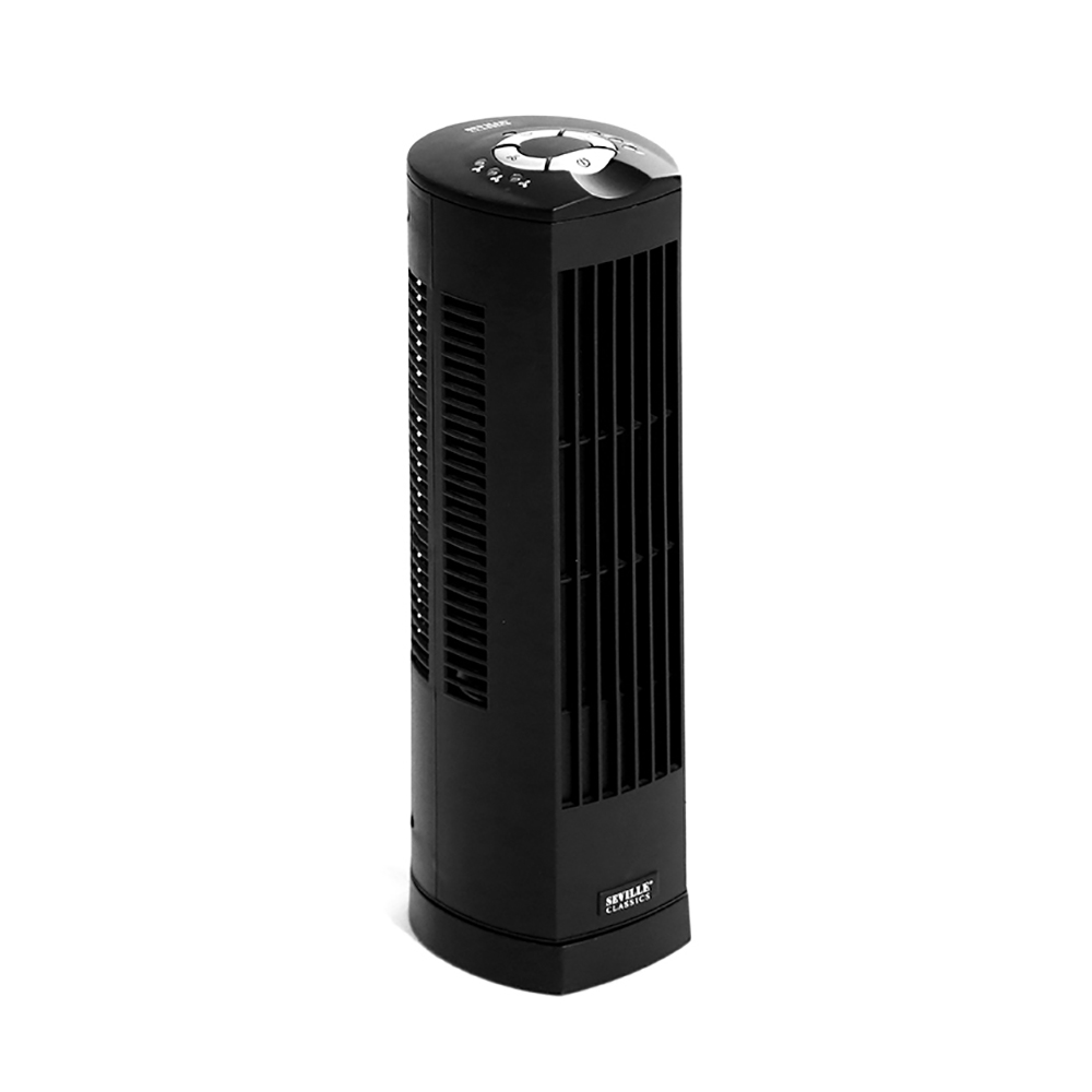 17" Personal Rotating Tower Fan, Black by Seville Classics - image 1 of 7