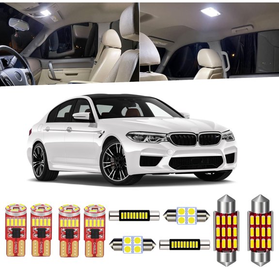 17 Piece Car Interior LED Lights Kit for BMW 5 Series E60 E61 2004-2010 Interior LED Light Bulbs Packag Kit+ Install Tool