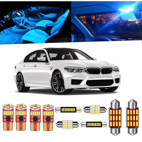 17 Piece Car Interior LED Lights Kit for BMW 5 Series E60 E61 2004-2010 Interior LED Light Bulbs Packag Kit+ Install Tool