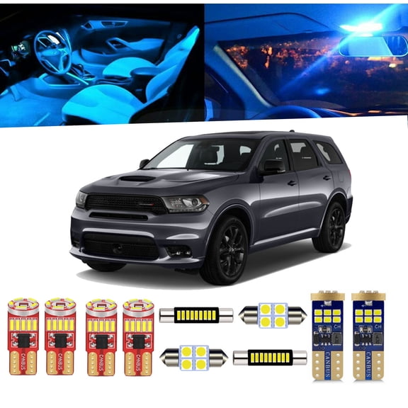 17 Piece Car Interior LED Lights Kit for Dodge Durango 2011-2020 Map Dome Trunk Vanity Mirror Light Bulb+ Install Tool