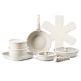 thumbnail image 1 of 17 Piece Granite Nonstick Pots and Pans Set, Induction Safe Cookware for Kitchen, White Color, 1 of 6
