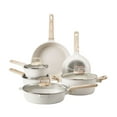 thumbnail image 1 of 17 Piece Pots and Pans Set, Nonstick Cookware Set, Induction Ready, Kitchen & RV Cooking - Frying Pans, Sauce Pans, Stockpot with Lids & Protectors, White, 1 of 6