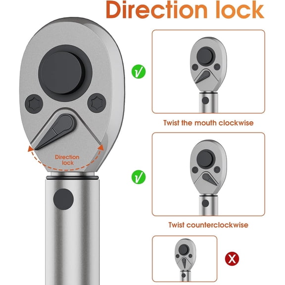 17 Piece Small Torque Wrench Set (5-30nm), 1/4" Drive Click, 72 Teeth Bidirectional Torque Wrench, Professional Tool Set for Bicycles and Motorcycles