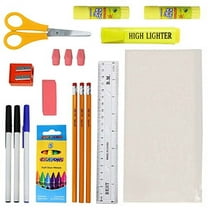 Elementary School Essentials Back to School Supplies Kit Bundle Llama-  Grades 1-4 Folders Notebooks Pencils Glue Sticks Markers Ruler Scissors  Erasers Fun 