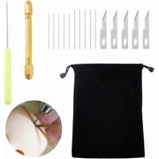 17 Pieces Hair Rerooting Tool Hair Making Accessories with Hair Reroot Rehair Needles & Sculpting Tool Replacement Accessories Kit for OB BJD DIY Making Crafts SuppliesMixed Color
